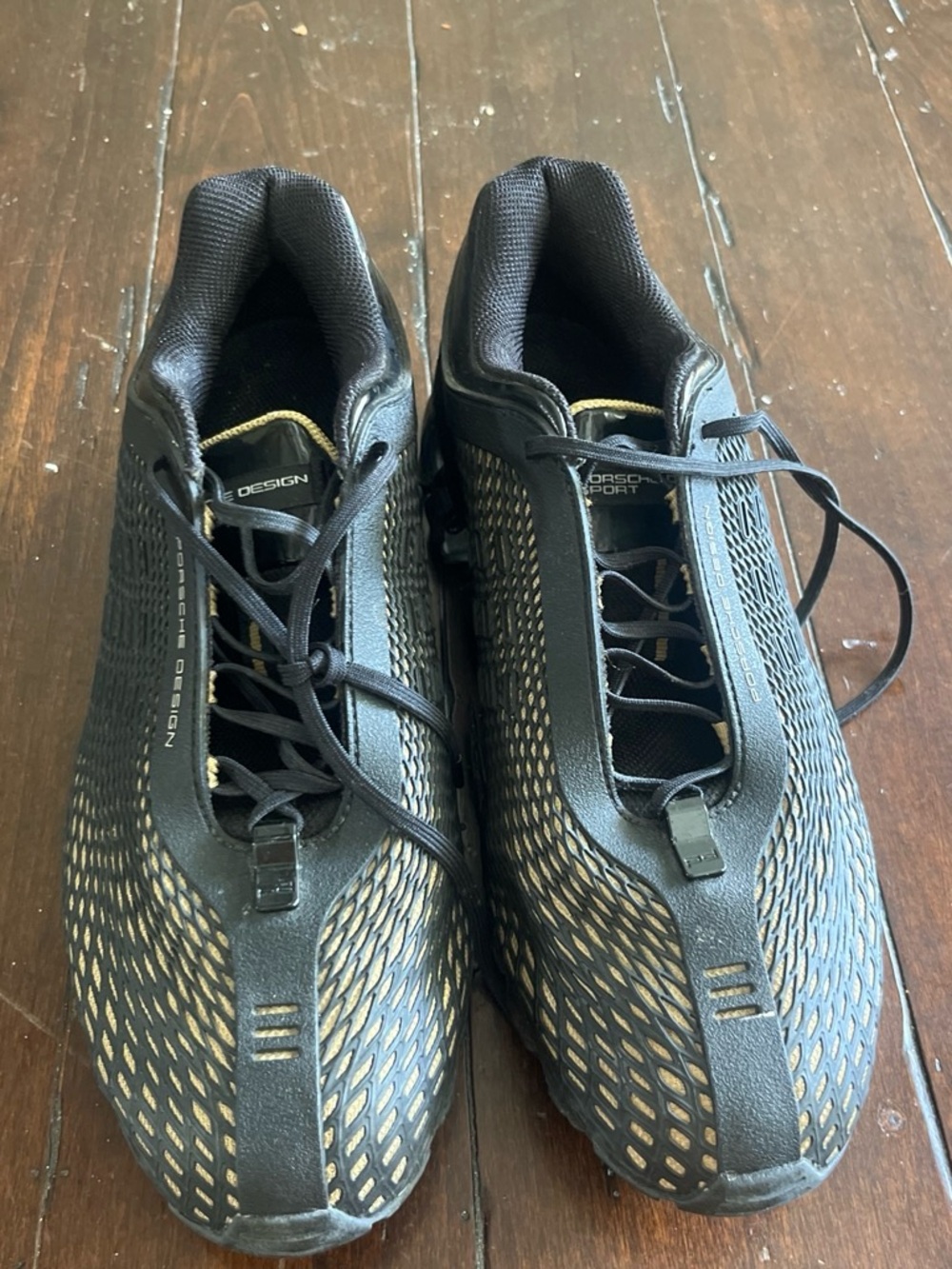 Porsche Design Men’s Black with Gold Accent Athletic Sneakers